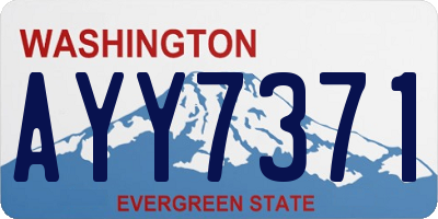 WA license plate AYY7371