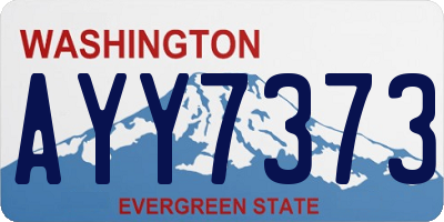 WA license plate AYY7373