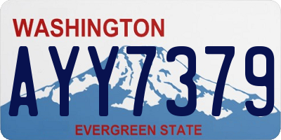 WA license plate AYY7379