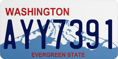 WA license plate AYY7391