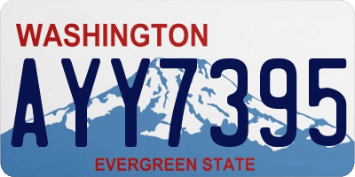 WA license plate AYY7395