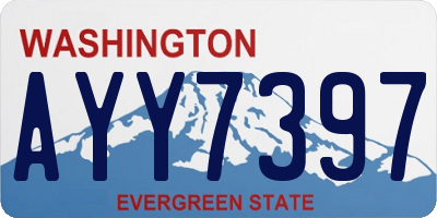 WA license plate AYY7397