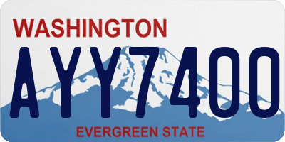 WA license plate AYY7400