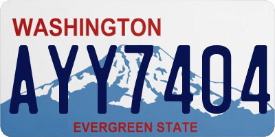 WA license plate AYY7404