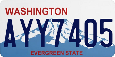 WA license plate AYY7405