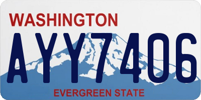 WA license plate AYY7406