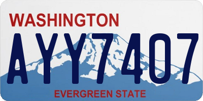 WA license plate AYY7407