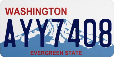 WA license plate AYY7408