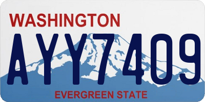 WA license plate AYY7409