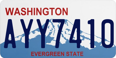 WA license plate AYY7410