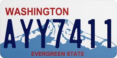 WA license plate AYY7411