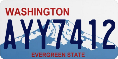 WA license plate AYY7412