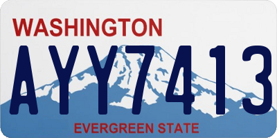 WA license plate AYY7413