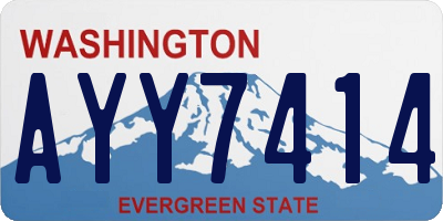 WA license plate AYY7414