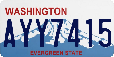 WA license plate AYY7415