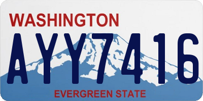 WA license plate AYY7416