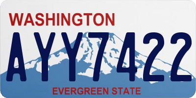 WA license plate AYY7422