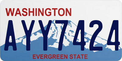 WA license plate AYY7424