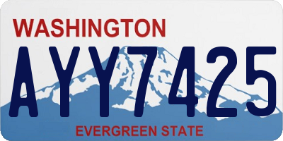 WA license plate AYY7425