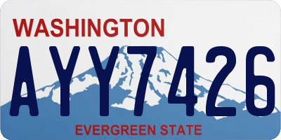 WA license plate AYY7426