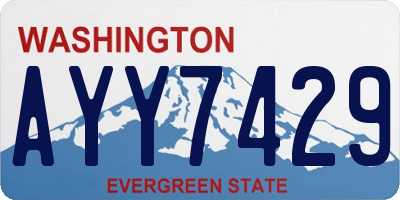 WA license plate AYY7429