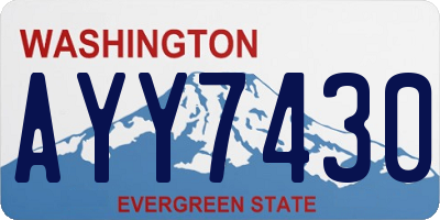 WA license plate AYY7430