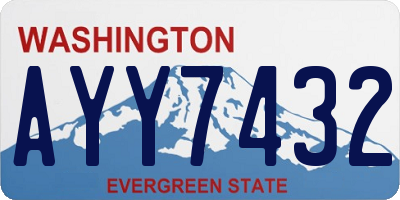 WA license plate AYY7432