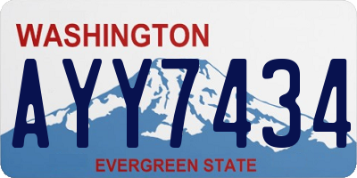 WA license plate AYY7434