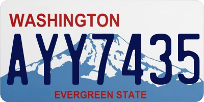 WA license plate AYY7435