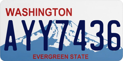 WA license plate AYY7436