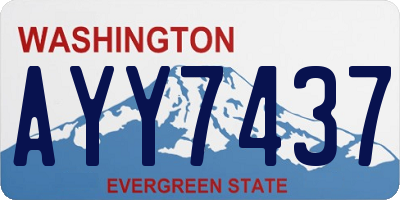 WA license plate AYY7437