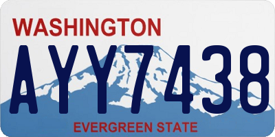 WA license plate AYY7438