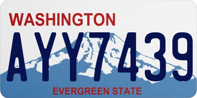 WA license plate AYY7439