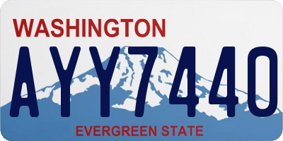 WA license plate AYY7440