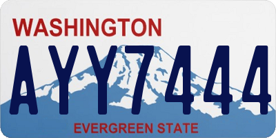 WA license plate AYY7444