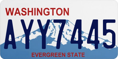 WA license plate AYY7445