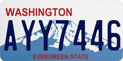 WA license plate AYY7446