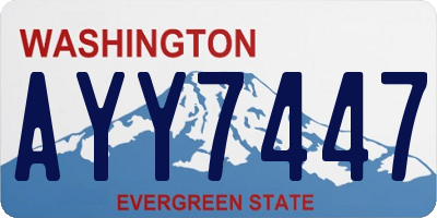 WA license plate AYY7447