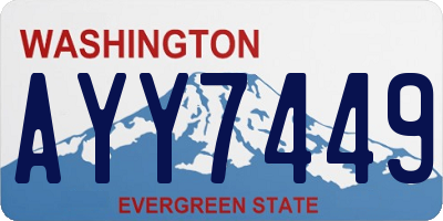 WA license plate AYY7449