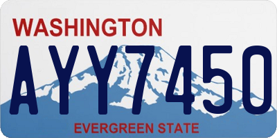 WA license plate AYY7450