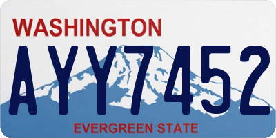 WA license plate AYY7452