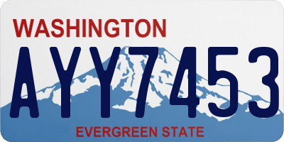 WA license plate AYY7453