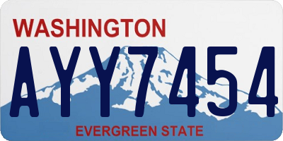 WA license plate AYY7454