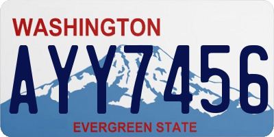 WA license plate AYY7456