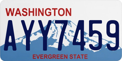 WA license plate AYY7459