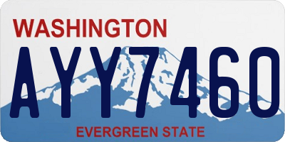 WA license plate AYY7460