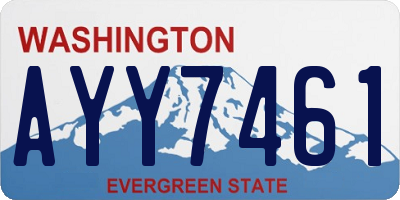 WA license plate AYY7461