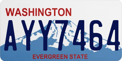 WA license plate AYY7464