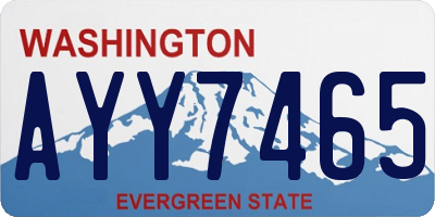 WA license plate AYY7465