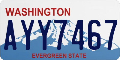 WA license plate AYY7467